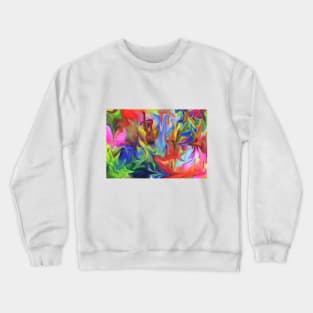 A girl playing holi Crewneck Sweatshirt